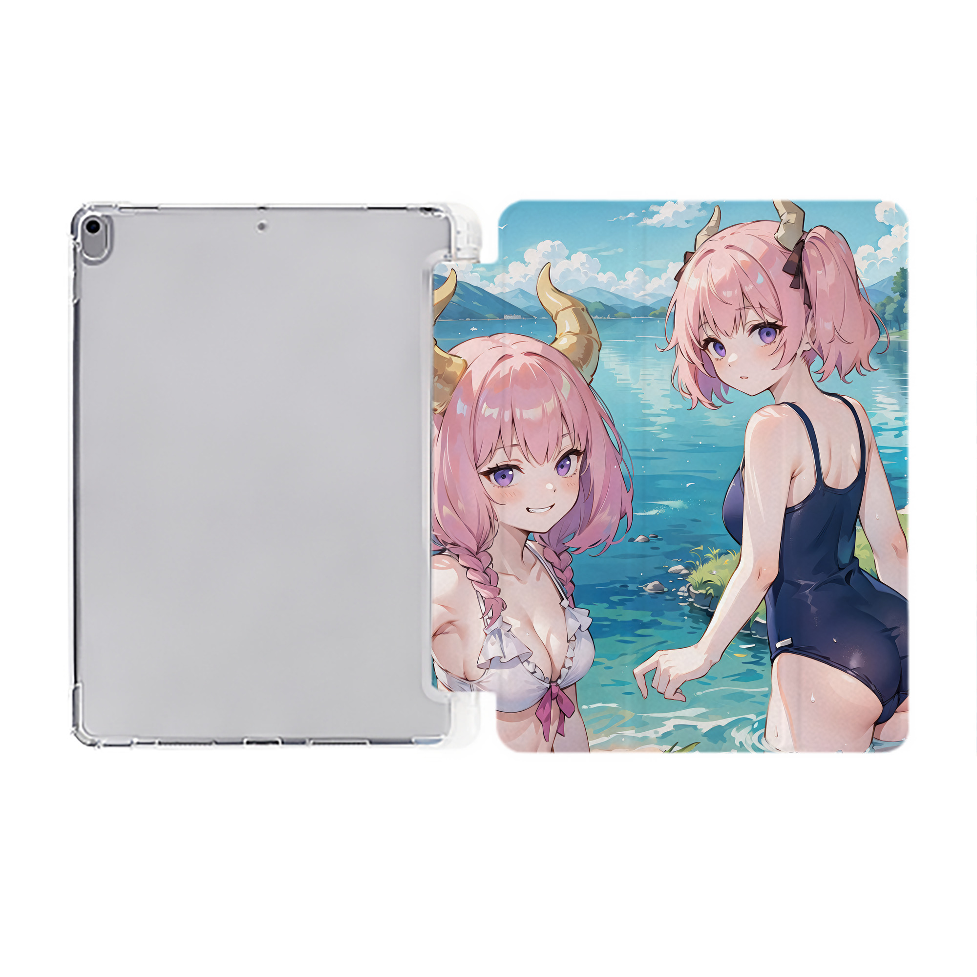 （画像用） 葬送のフリーレン Frieren IPad ケース ペン収納付き 三つ折りスタンド PUレザー×シリコン 対応機種9.5/10.5/10.9インチ